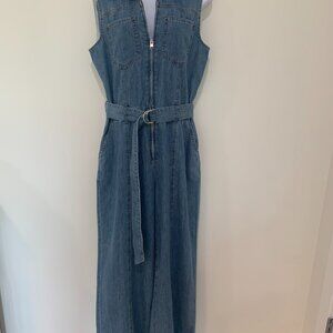 FRAME Denim Sleeveless Jumpsuit Size M